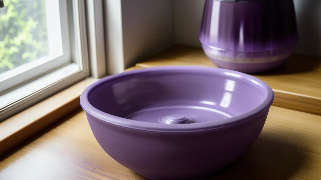 Mezcla de matizador violeta en un bol de plástico para el cabello